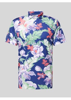Koszulka polo o kroju tailored fit ze wzorem na całej powierzchni ze sklepu Peek&Cloppenburg  w kategorii T-shirty męskie - zdjęcie 171149473
