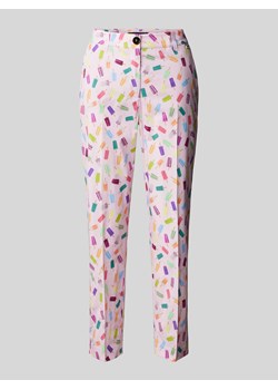 Spodnie materiałowe ze wzorem graficznym na całej powierzchni ze sklepu Peek&Cloppenburg  w kategorii Spodnie damskie - zdjęcie 171149553