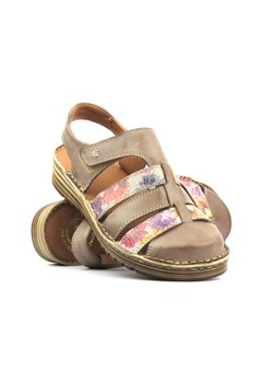 Wygodne sandały damskie skórzane - Waldi 0734, beżowe ze sklepu ulubioneobuwie w kategorii Sandały damskie - zdjęcie 171152014