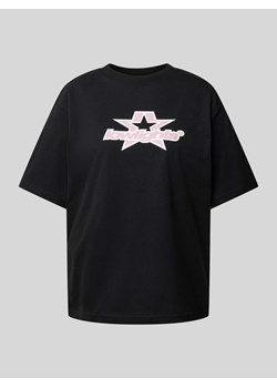 T-shirt o kroju oversized z nadrukiem z logo model ‘SUPERSTAR’ ze sklepu Peek&Cloppenburg  w kategorii Bluzki damskie - zdjęcie 171153563