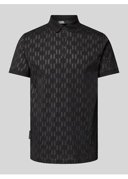 Koszulka polo o kroju slim fit ze wzorem z logo na całej powierzchni ze sklepu Peek&Cloppenburg  w kategorii T-shirty męskie - zdjęcie 171153762