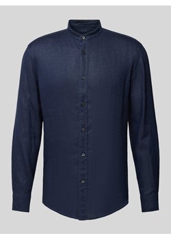 Koszula lniana o kroju regular fit ze stójką model ‘TAROK’ ze sklepu Peek&Cloppenburg  w kategorii Koszule męskie - zdjęcie 171153780