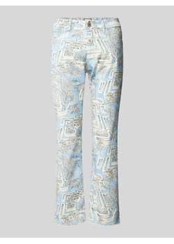 Spodnie o kroju slim fit z nadrukiem na całej powierzchni model ‘CLAIRE’ ze sklepu Peek&Cloppenburg  w kategorii Spodnie damskie - zdjęcie 171154012