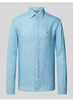 Koszula casualowa o kroju regular fit z lnu model ‘PIGMENT’ ze sklepu Peek&Cloppenburg  w kategorii Koszule męskie - zdjęcie 171154230