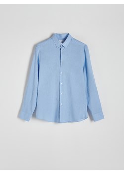Reserved - Koszula regular fit z lnem - jasnoniebieski ze sklepu Reserved w kategorii Koszule męskie - zdjęcie 171156134