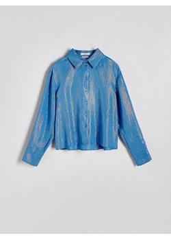 Reserved - Koszula z metalizowaną nitką - jasnoniebieski ze sklepu Reserved w kategorii Koszule damskie - zdjęcie 171156252