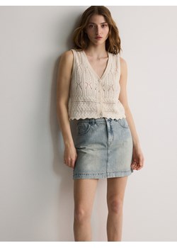 Reserved - Jeansowa spódnica mini - niebieski ze sklepu Reserved w kategorii Spódnice - zdjęcie 171156414