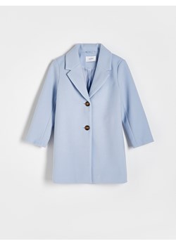 Reserved - Klasyczny płaszcz jednorzędowy - jasnoniebieski ze sklepu Reserved w kategorii Płaszcze dziewczęce - zdjęcie 171156443