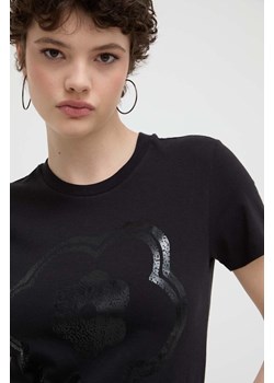 Vans t-shirt bawełniany damski kolor czarny ze sklepu ANSWEAR.com w kategorii Bluzki damskie - zdjęcie 171162352