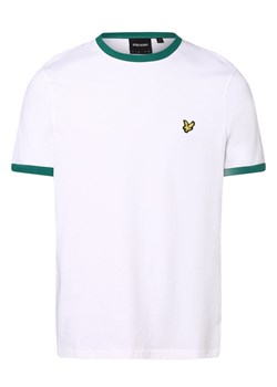 Lyle & Scott T-shirt męski Mężczyźni Bawełna biały jednolity ze sklepu vangraaf w kategorii T-shirty męskie - zdjęcie 171164101