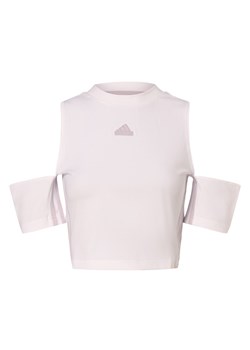 adidas Sportswear Top damski Kobiety Sztuczne włókno biały jednolity ze sklepu vangraaf w kategorii Bluzki damskie - zdjęcie 171164113