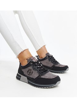 Czarno-szare sneakersy na platformie Sinika ze sklepu gemre w kategorii Buty sportowe damskie - zdjęcie 171164220