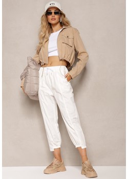 Białe Spodnie Szerokie ze Sznurkiem w Talii Hindarsfa ze sklepu Renee odzież w kategorii Spodnie damskie - zdjęcie 171166504