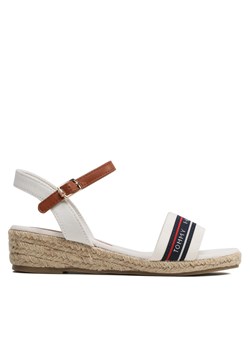 Espadryle Tommy Hilfiger Rope Wedge T3A7-32777-0048X100 M Biały ze sklepu eobuwie.pl w kategorii Sandały dziecięce - zdjęcie 171170423