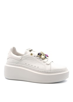 Białe sznurowane sneakersy 237C ze sklepu NESCIOR w kategorii Buty sportowe damskie - zdjęcie 171172130