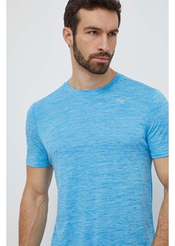 Mizuno t-shirt do biegania Impulse Core kolor niebieski J2GAA519 ze sklepu ANSWEAR.com w kategorii T-shirty męskie - zdjęcie 171172223