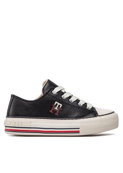 Trampki Tommy Hilfiger Low Cut Lace-Up Sneaker T3A9-32287-1355 m Black 999 ze sklepu eobuwie.pl w kategorii Trampki dziecięce - zdjęcie 171172794