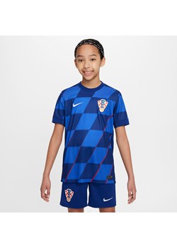 Koszulka piłkarska dla dużych dzieci Nike Dri-FIT Chorwacja Stadium 2024/25 (wersja wyjazdowa) – replika - Niebieski ze sklepu Nike poland w kategorii Bluzki dziewczęce - zdjęcie 171174280