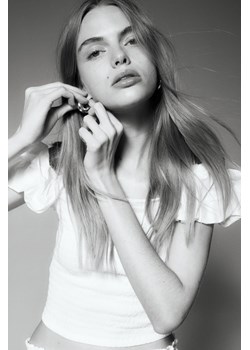 H & M - Top z odkrytymi ramionami - Biały ze sklepu H&M w kategorii Bluzki damskie - zdjęcie 171174472