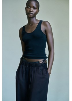 H & M - Szerokie spodnie bez zapięcia - Czarny ze sklepu H&M w kategorii Spodnie damskie - zdjęcie 171174483