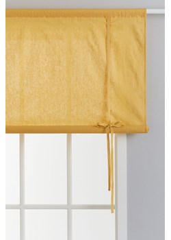 H & M - Podwijana zasłona z lnem - Żółty ze sklepu H&M w kategorii Zasłony - zdjęcie 171174490
