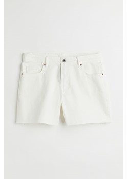 H & M - H & M+ Szorty dżinsowe High Waist - Biały ze sklepu H&M w kategorii Szorty - zdjęcie 171174531