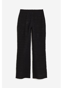 H & M - Spodnie o wyglądzie szydełkowej robótki - Czarny ze sklepu H&M w kategorii Spodnie damskie - zdjęcie 171174694