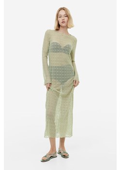 H & M - Koronkowa sukienka - Zielony ze sklepu H&M w kategorii Odzież plażowa - zdjęcie 171174821