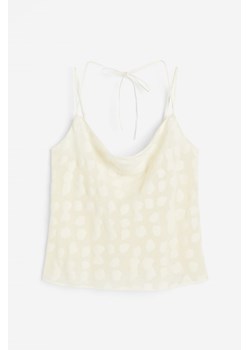 H & M - Top bez rękawów z wiązanym detalem - Biały ze sklepu H&M w kategorii Bluzki damskie - zdjęcie 171174844