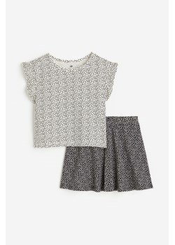 H & M - Komplet 2-częściowy z topem i spódnico-spodniami - Biały ze sklepu H&M w kategorii Komplety dziewczęce - zdjęcie 171174891