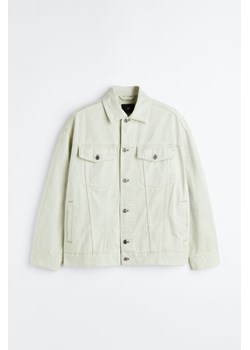 H & M - Pudełkowa kurtka z diagonalu - Zielony ze sklepu H&M w kategorii Kurtki damskie - zdjęcie 171174902