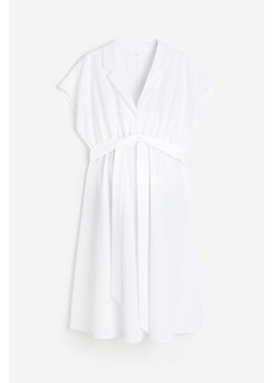 H & M - MAMA Szmizjerka z wiązanym paskiem - Biały ze sklepu H&M w kategorii Sukienki ciążowe - zdjęcie 171174943