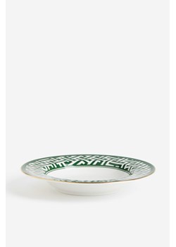 H & M - Głęboki talerz porcelanowy - Zielony ze sklepu H&M w kategorii Talerze - zdjęcie 171175002