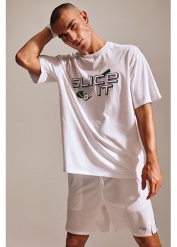 H & M - T-shirt sportowy Loose Fit DryMove - Biały ze sklepu H&M w kategorii T-shirty męskie - zdjęcie 171175014