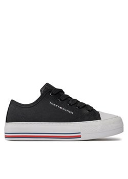 Tommy Hilfiger Trampki Low Cut Lace-Up Sneaker T3A9-33185-1687 M Czarny ze sklepu MODIVO w kategorii Trampki dziecięce - zdjęcie 171177290