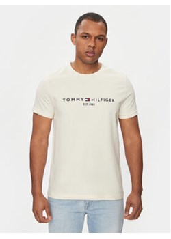Tommy Hilfiger T-Shirt Logo MW0MW11797 Beżowy Regular Fit ze sklepu MODIVO w kategorii T-shirty męskie - zdjęcie 171181593
