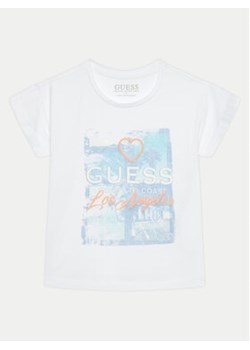 Guess T-Shirt J4GI08 K6YW4 Biały Regular Fit ze sklepu MODIVO w kategorii Bluzki dziewczęce - zdjęcie 171182350