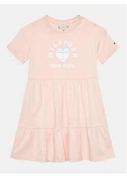 Tommy Hilfiger Sukienka codzienna Heart KG0KG07926 D Różowy Regular Fit ze sklepu MODIVO w kategorii Sukienki dziewczęce - zdjęcie 171182594