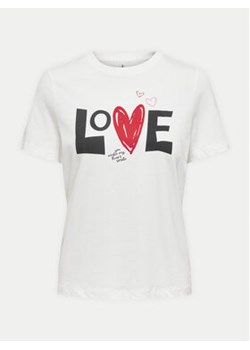 ONLY T-Shirt Loovi 15316996 Biały Regular Fit ze sklepu MODIVO w kategorii Bluzki damskie - zdjęcie 171183230