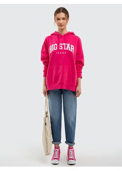 Bluza damska z kapturem różowa Rubialsa 602 ze sklepu Big Star w kategorii Bluzy damskie - zdjęcie 171183300