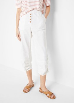 Spodnie 7/8 z wygodnym paskiem, z materiału z lnem ze sklepu bonprix w kategorii Spodnie damskie - zdjęcie 171183631