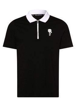 KARL LAGERFELD Męska koszulka polo Mężczyźni Bawełna czarny jednolity ze sklepu vangraaf w kategorii T-shirty męskie - zdjęcie 171184130