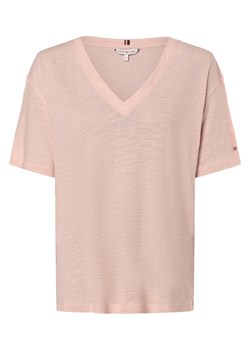 Tommy Hilfiger Koszulka damska z zawartością lnu Kobiety len różowy marmurkowy ze sklepu vangraaf w kategorii Bluzki damskie - zdjęcie 171184141