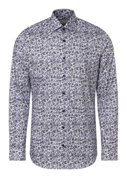Eterna Slim Fit Koszula męska - non-iron Mężczyźni Slim Fit Bawełna niebieski wzorzysty ze sklepu vangraaf w kategorii Koszule męskie - zdjęcie 171184150