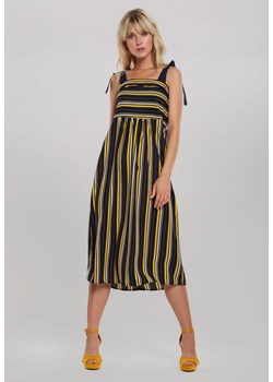 Granatowo-Żółta Sukienka Grimace ze sklepu Renee odzież w kategorii Sukienki - zdjęcie 171184201
