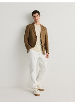 Reserved - Spodnie chino slim - złamana biel ze sklepu Reserved w kategorii Spodnie męskie - zdjęcie 171184954