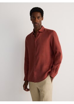 Reserved - Lniana koszula regular fit - intenstywna czerwień ze sklepu Reserved w kategorii Koszule męskie - zdjęcie 171185064