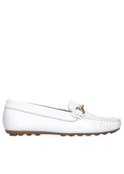 Damskie, białe mokasyny z naturalnej skóry, Filipe Shoes, FI0403-01 ze sklepu Konopka Shoes w kategorii Mokasyny damskie - zdjęcie 171187551