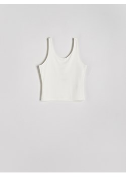 Reserved - Koszulka na ramiączkach z modalem - złamana biel ze sklepu Reserved w kategorii Bluzki damskie - zdjęcie 171188413