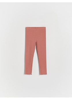 Reserved - Prążkowane legginsy - miedziany ze sklepu Reserved w kategorii Spodnie i półśpiochy - zdjęcie 171188524